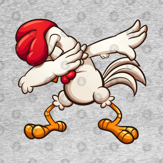 Dabbing cartoon chicken by memoangeles